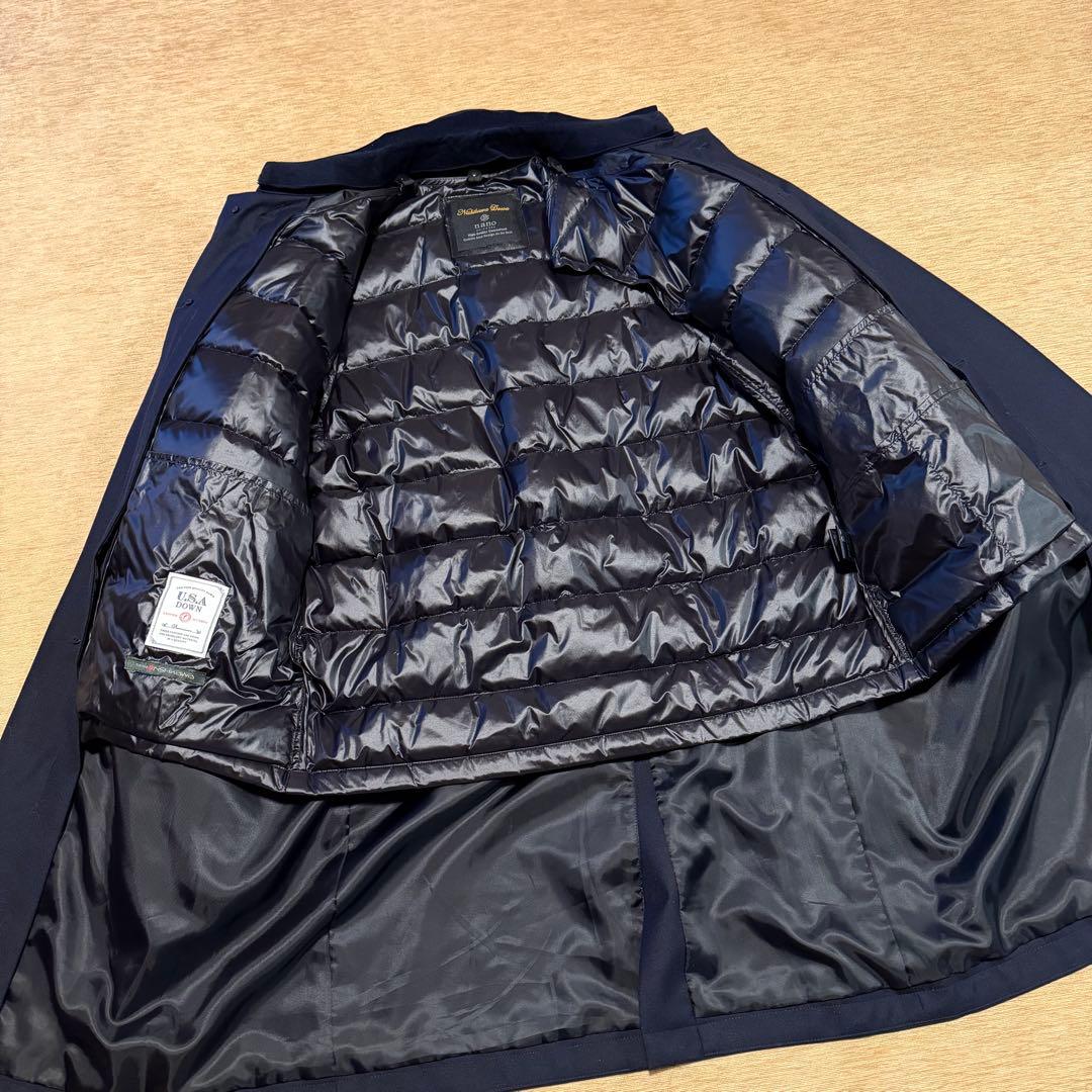 美品 ナノユニバース× 西川ダウン 3way ステンカラーコート 濃紺