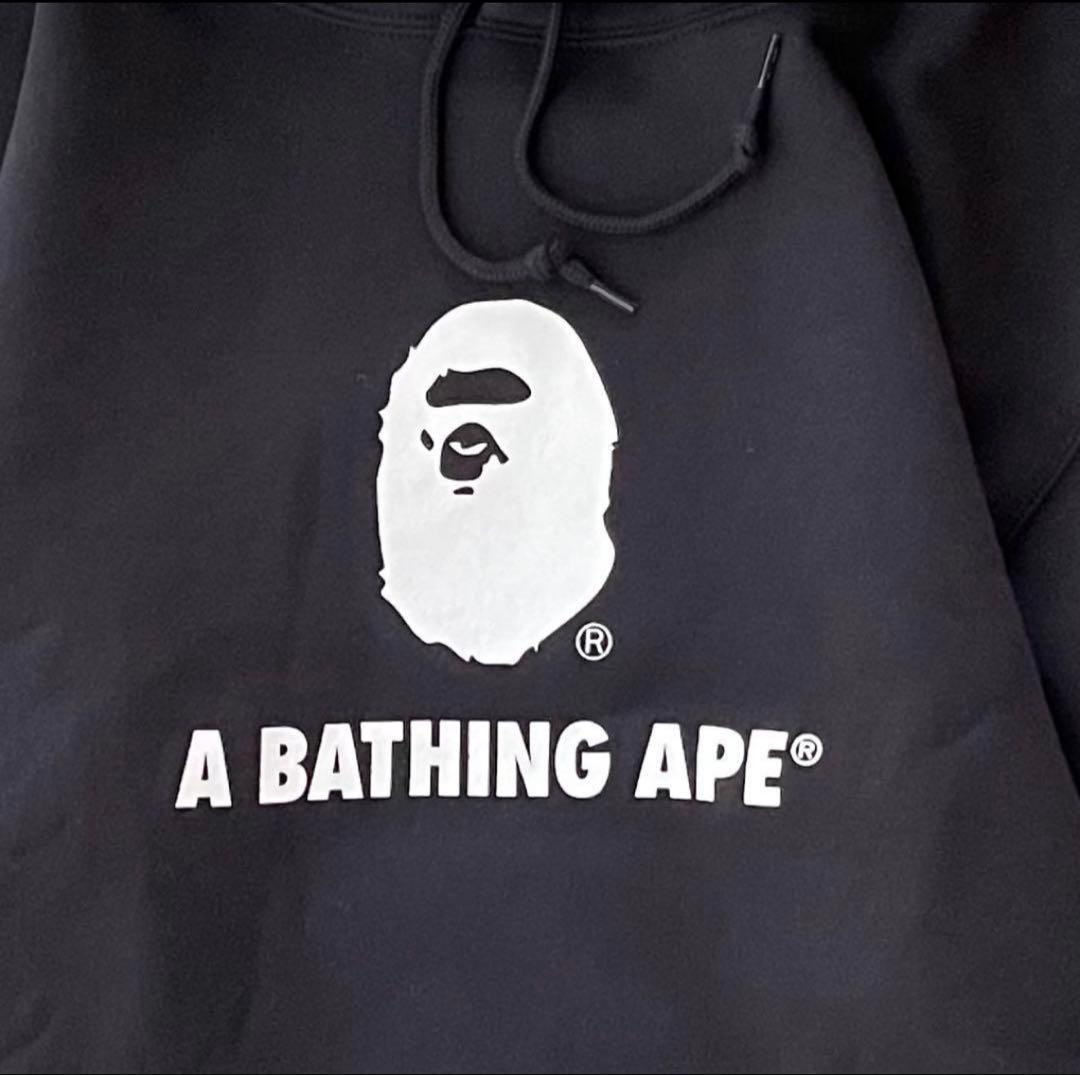 【A BATHING APE】エイプ 2XL パーカーフーディ 黒 ブラック