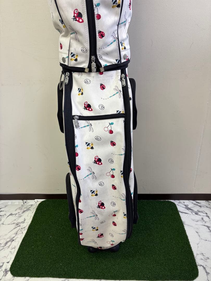 M・U SPORTS ユニーク柄 ホワイト ゴルフ キャディバッグ