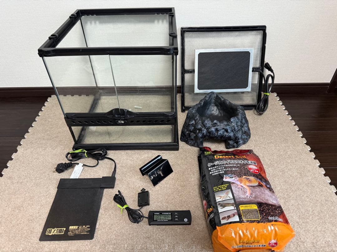 GEX EXO TERRA グラステラリウム3030 飼育セット②