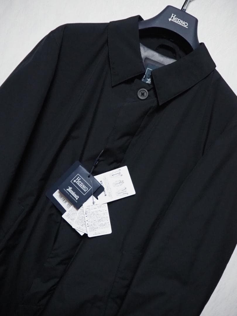 HERNO 新品　GORE　TEX　ダウン　ステンカラーコート　50　黒 ヘルノ