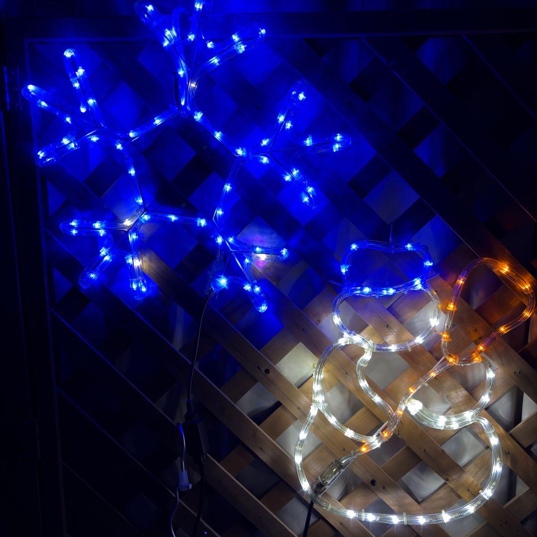クリスマス イルミネーション 雪+雪だるま２個 ビッグサイズ LED 屋外ok