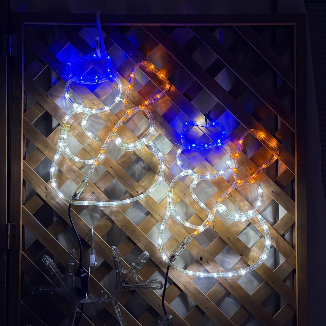 クリスマス イルミネーション 雪+雪だるま２個 ビッグサイズ LED 屋外ok