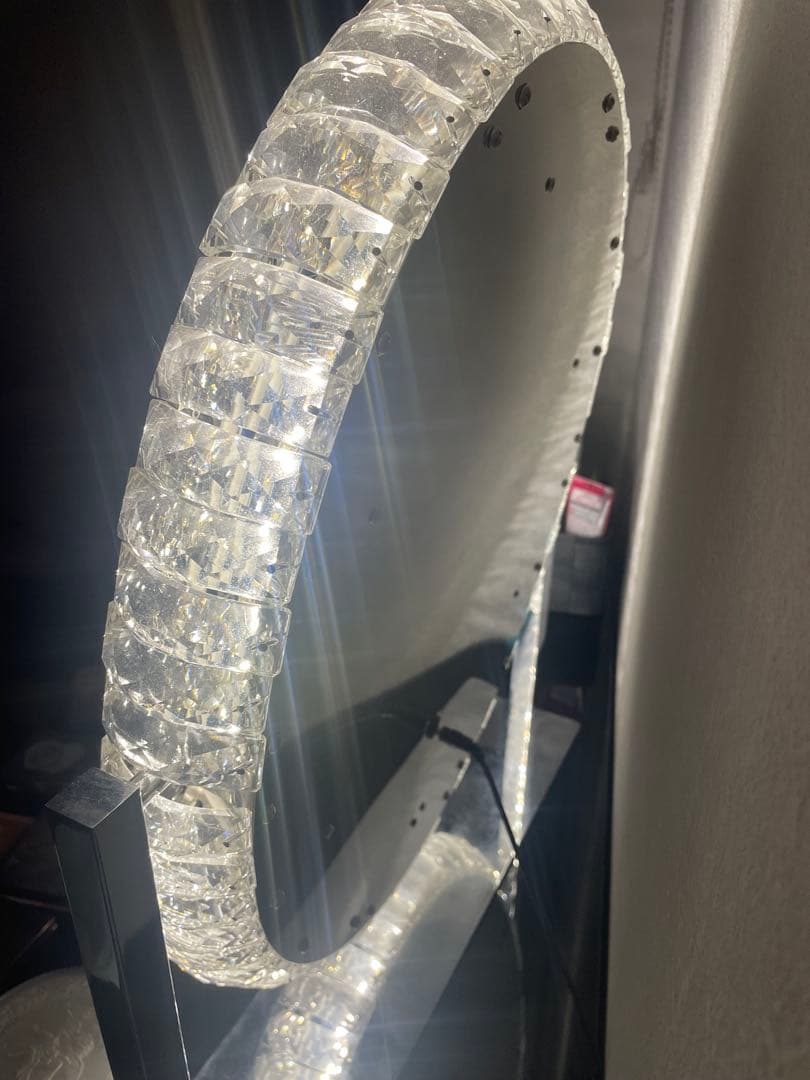 ハリウッドミラー　女優ミラー　クリスタル調　LED三色調光