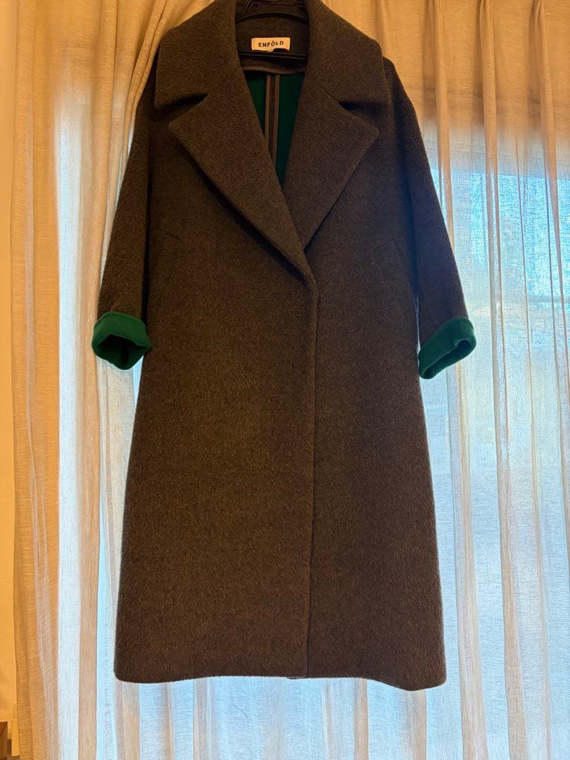 ENFOLD エンフォルド リバーウールロングコート 36