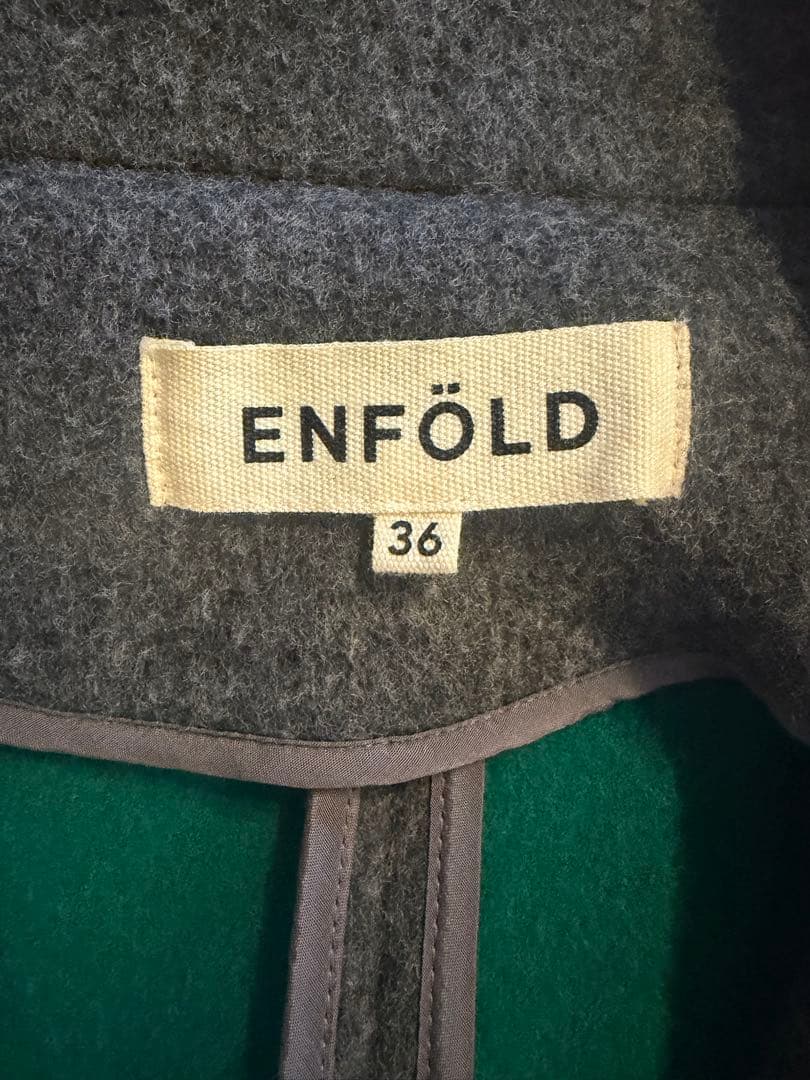 ENFOLD エンフォルド リバーウールロングコート 36