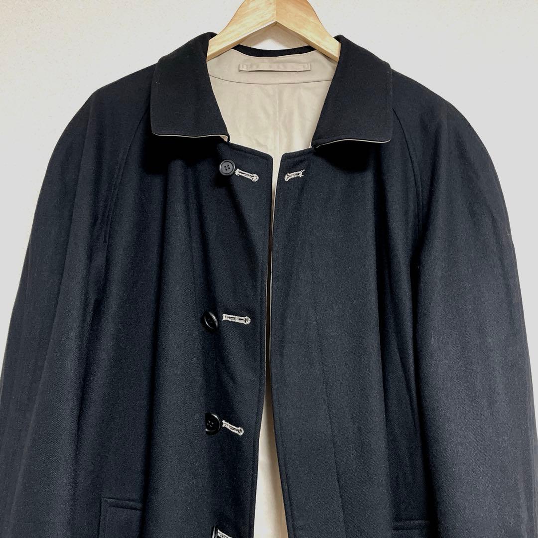 英国製 Vintage BURBERRY ウールアルパカ リバーシブルコート