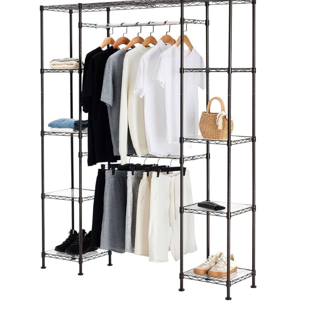 Amazon Basics ハンガーラック ブロンズ 収納