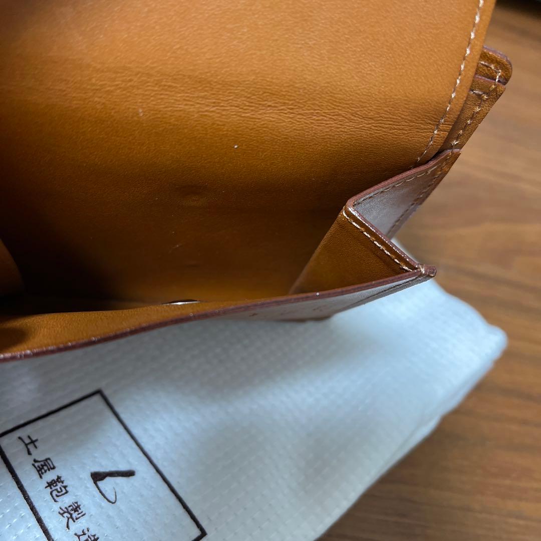 <be-chin>土屋鞄 コードバン 二折財布 ネイビー