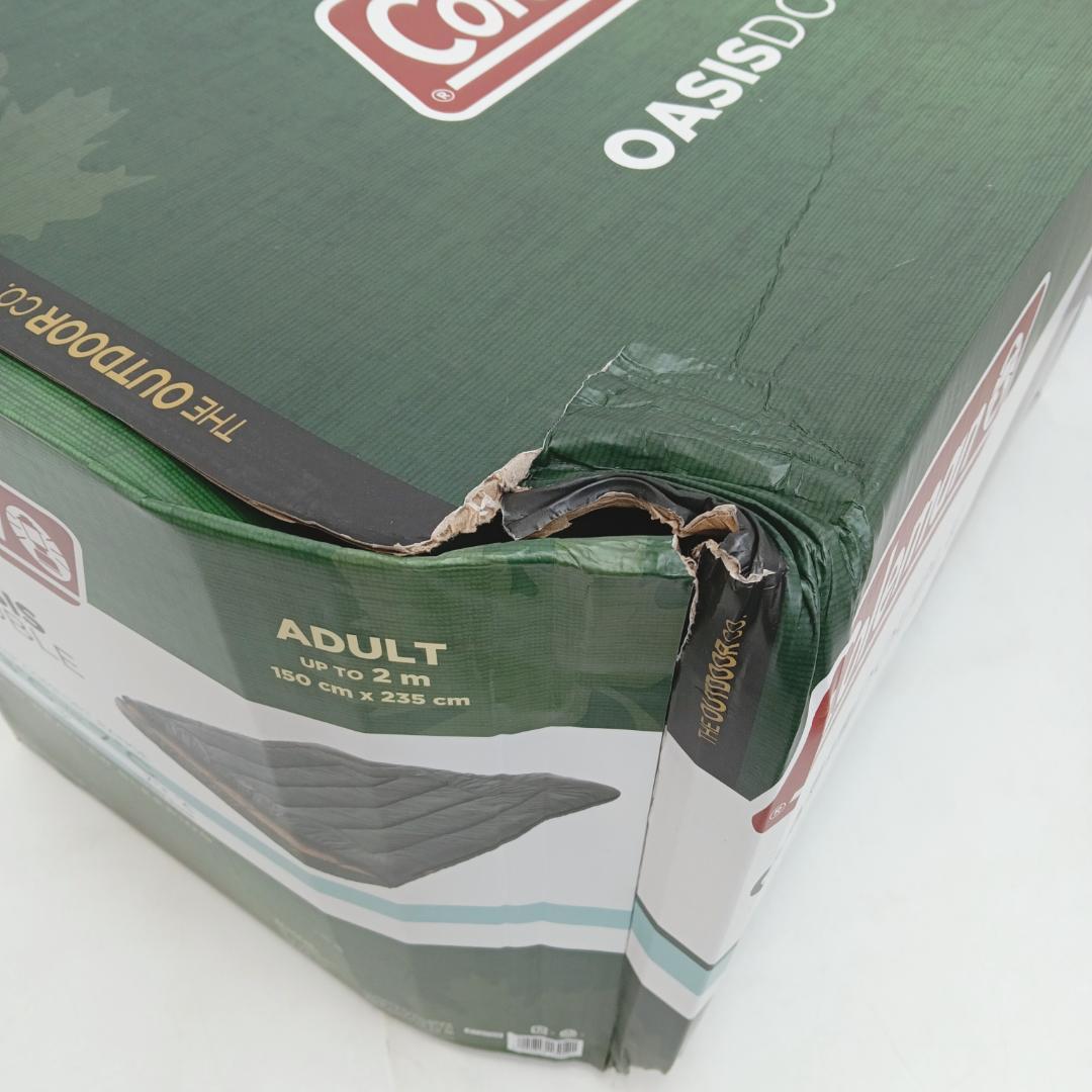 10m1966h4p 未使用 寝袋 オアシスダブル コールマン ブラウン 2人用