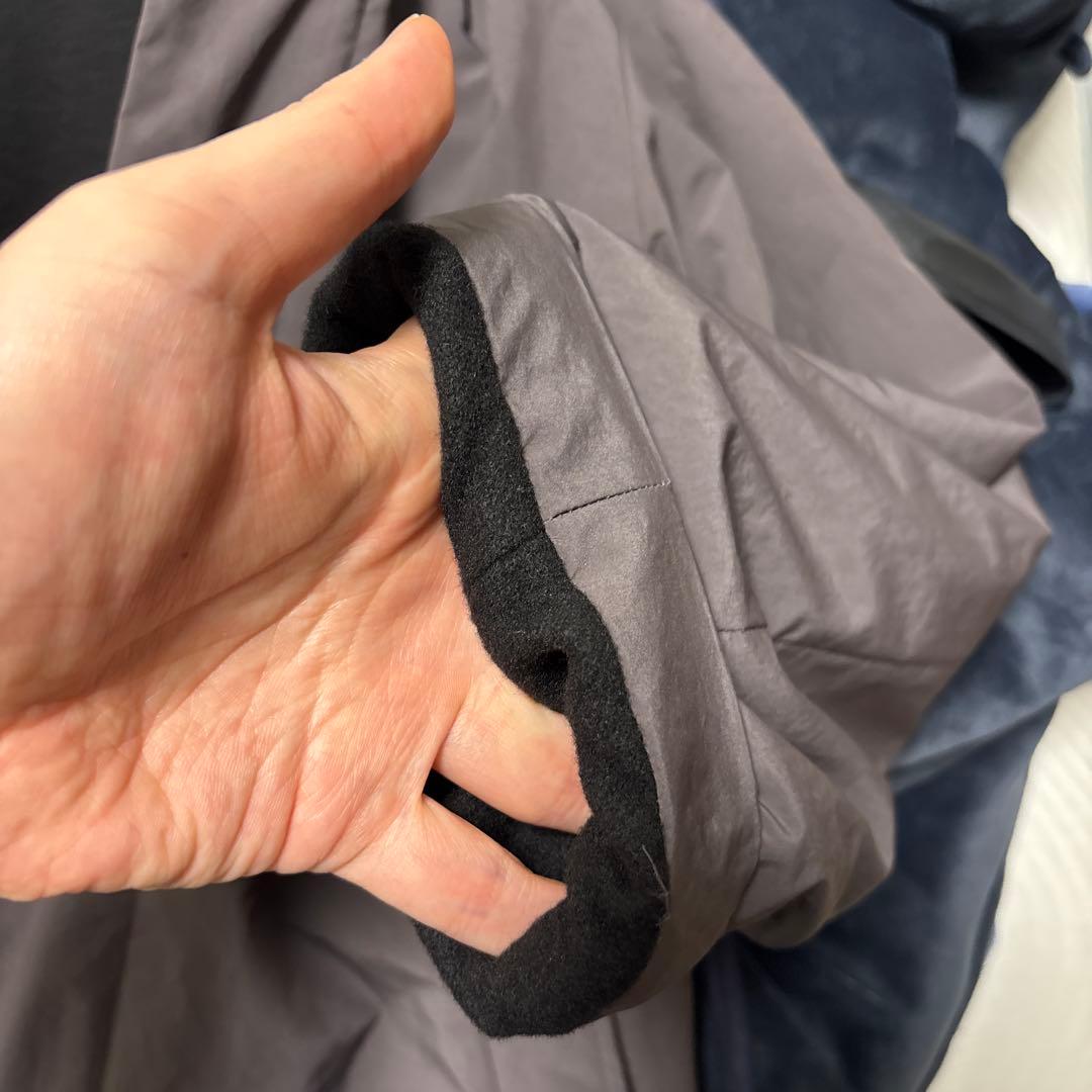 ATON ASAKO NYLON ステンカラーコート ダークグレー