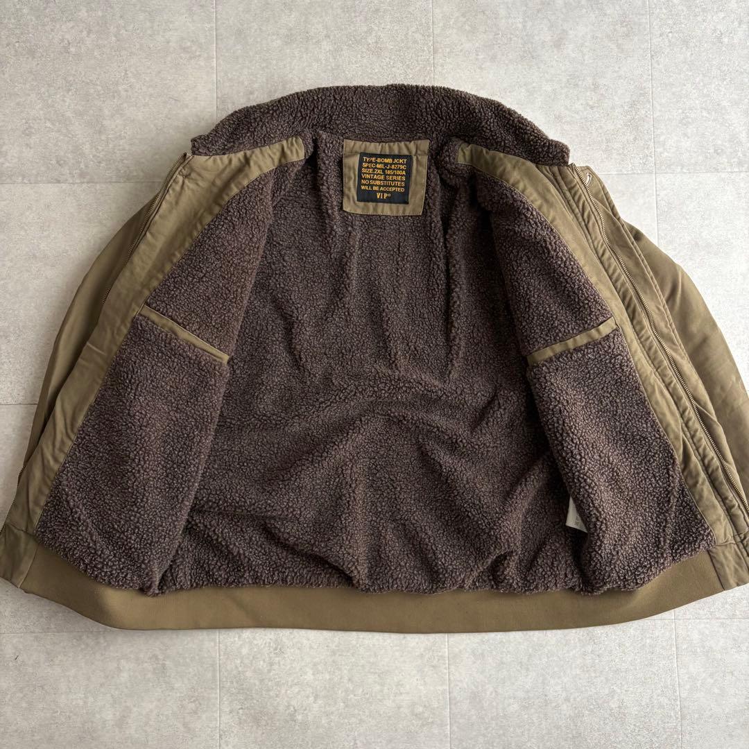 VIP TYPE-BOMB JCKT 2XL ボンバージャケット オリーブ色