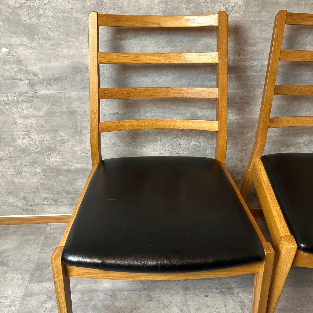 大塚家具　IDC　ダイニングチェア　シネマ　天然木 2脚セット