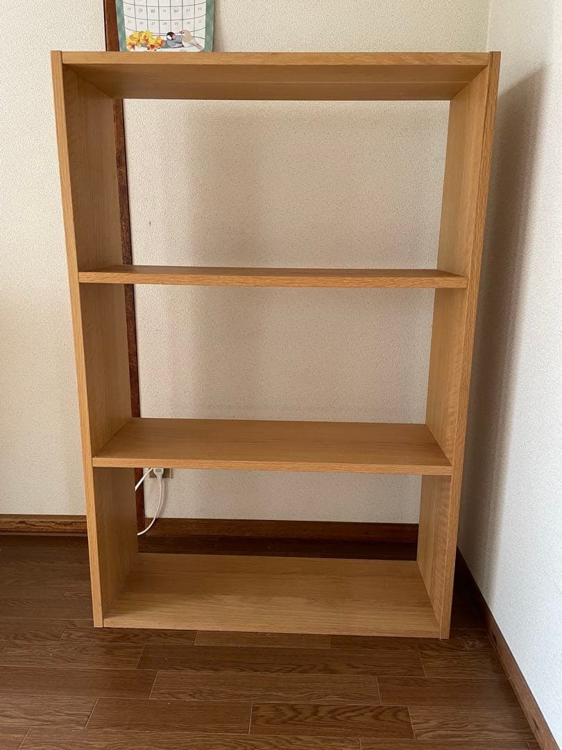 ジ*ミ様 無印良品　スタッキングシェルフ　ワイド　オーク　3段