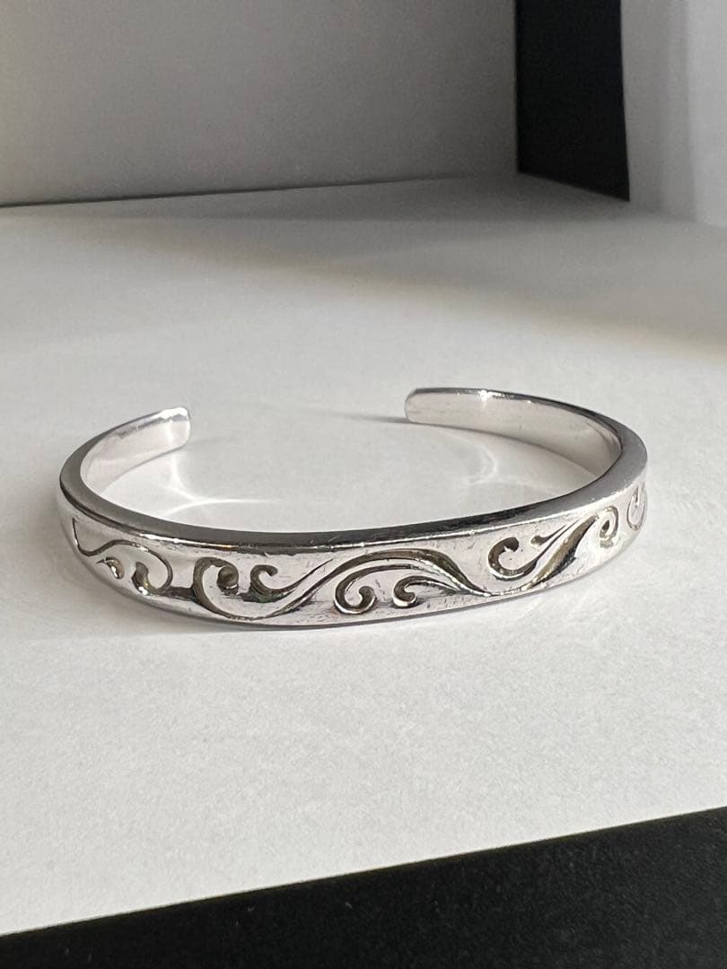 SAAD シルバー925 バングル 唐草模様