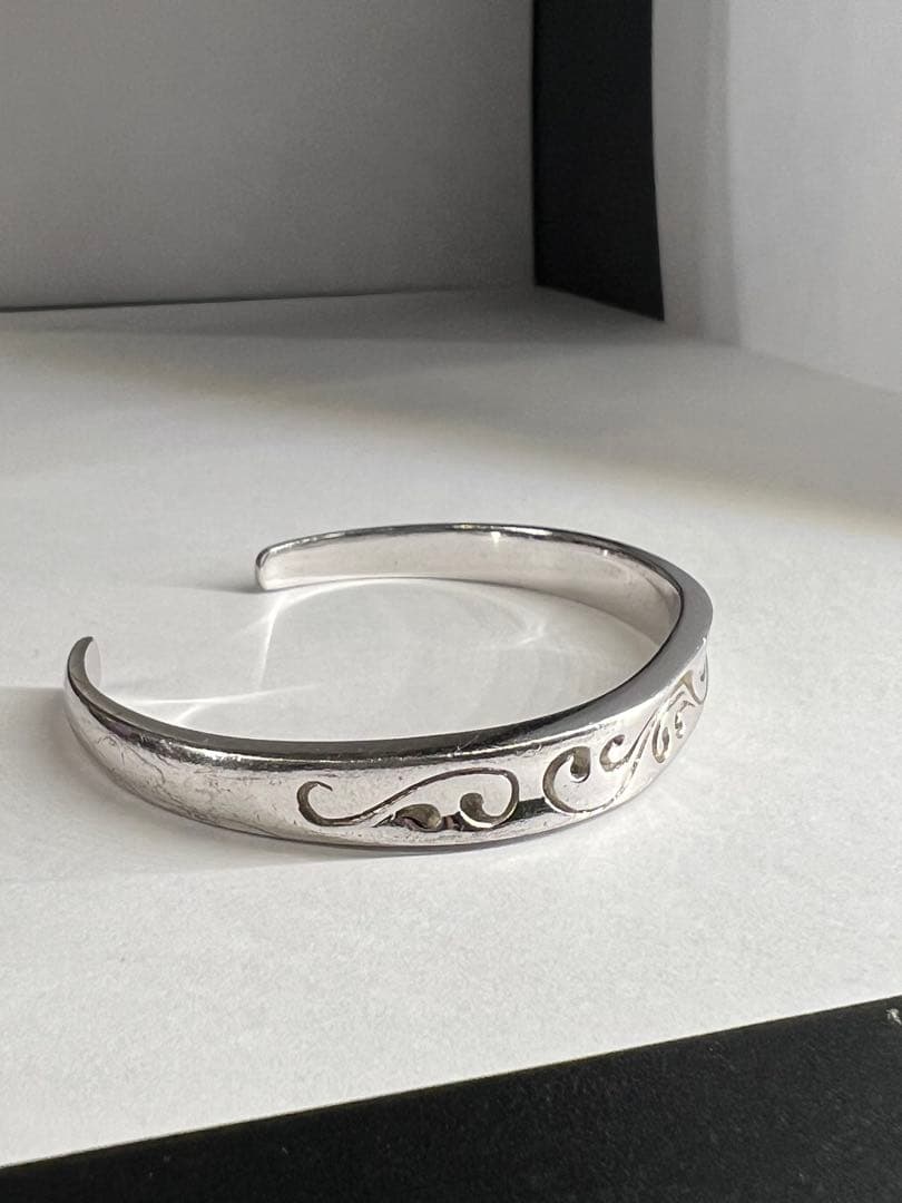 SAAD シルバー925 バングル 唐草模様