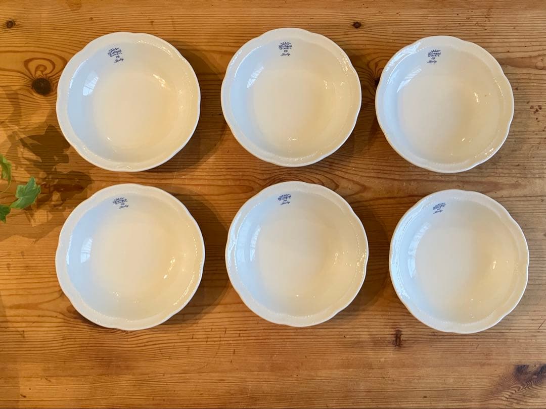 ジノリ　ボンジョルノ　ブルーロゴ　15サラダボウル×6