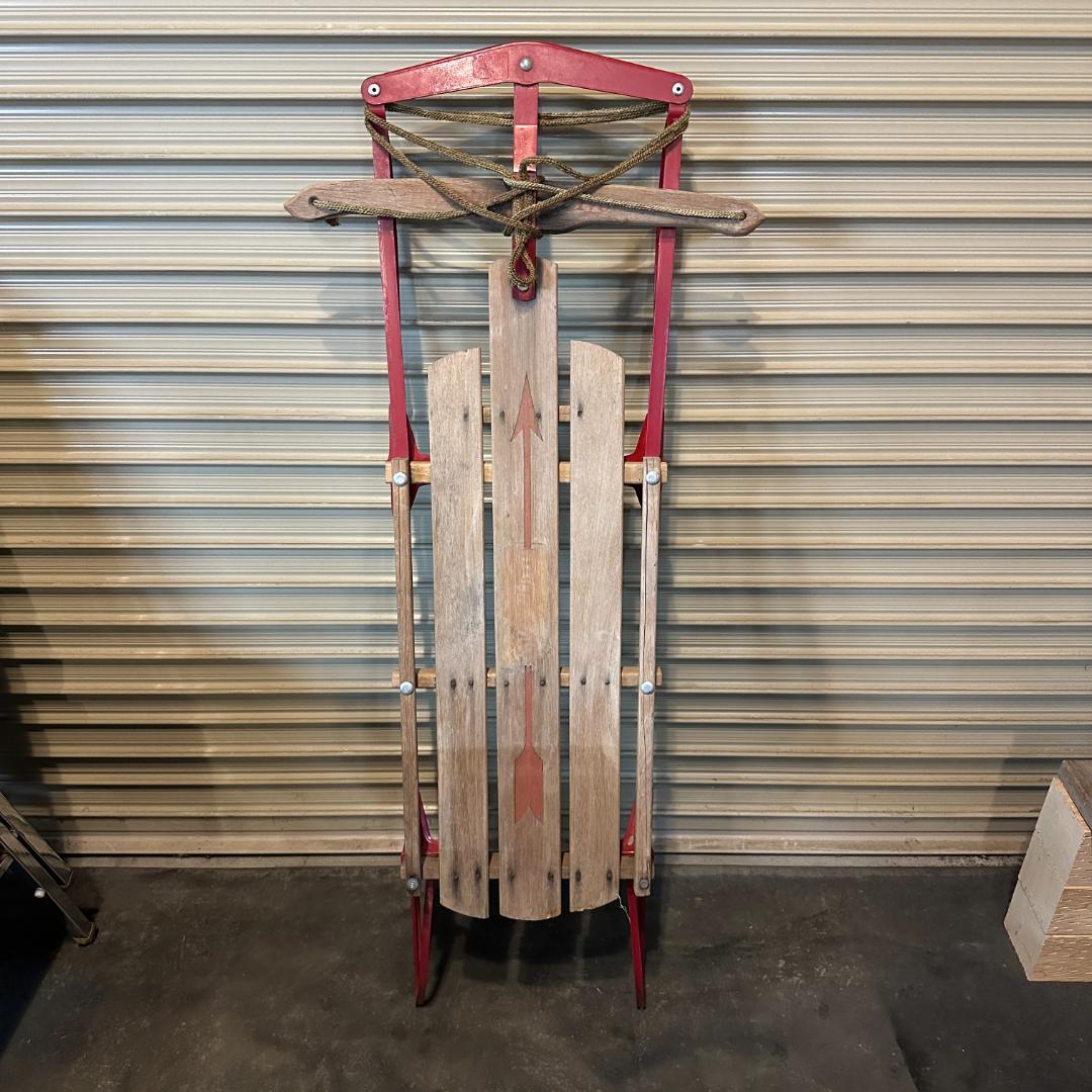 【希少】アメリカ製 Flexible Flyer 木製ヴィンテージソリ 店舗什器