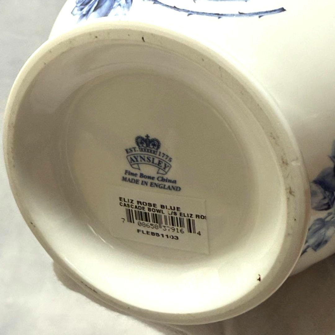 美品☆エインズレイ エリザベスローズ ブルー カスケードボール ラージ バラ