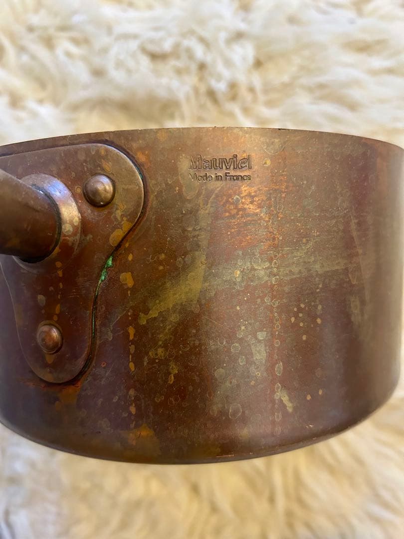 ムヴィエールミルクパン　フランス銅製片手鍋 約18cm ポエロン