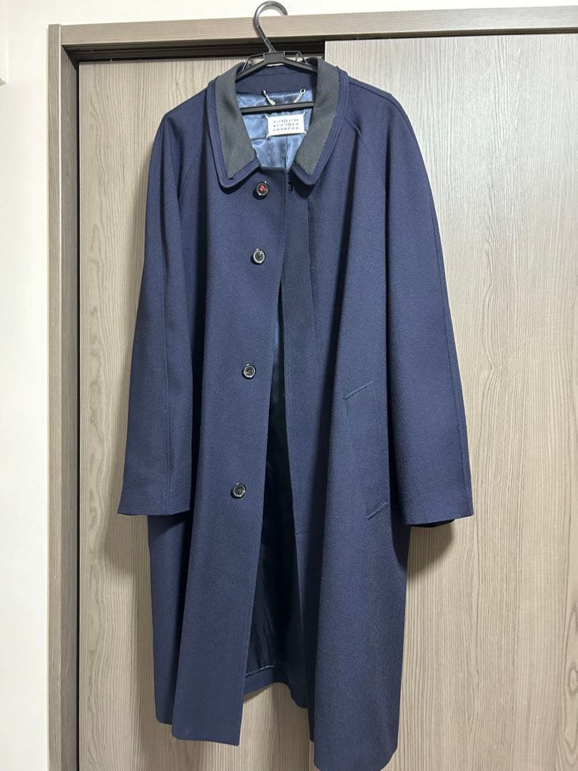 ‼️新品‼️‼️半額以下‼️マルジェラ　ステンカラーコート　ネイビー オーバーサイズ