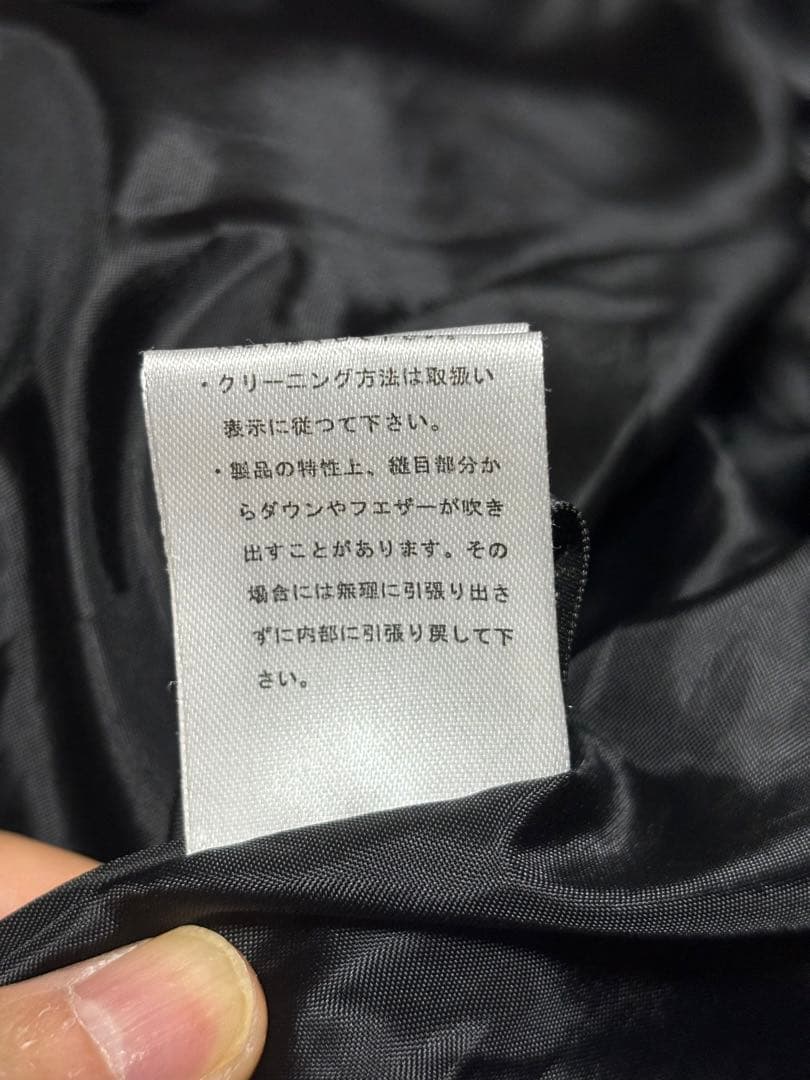 値下げ！ダウンコート　黒　絹　毛皮付きブルーフォックス　中古Lサイズ