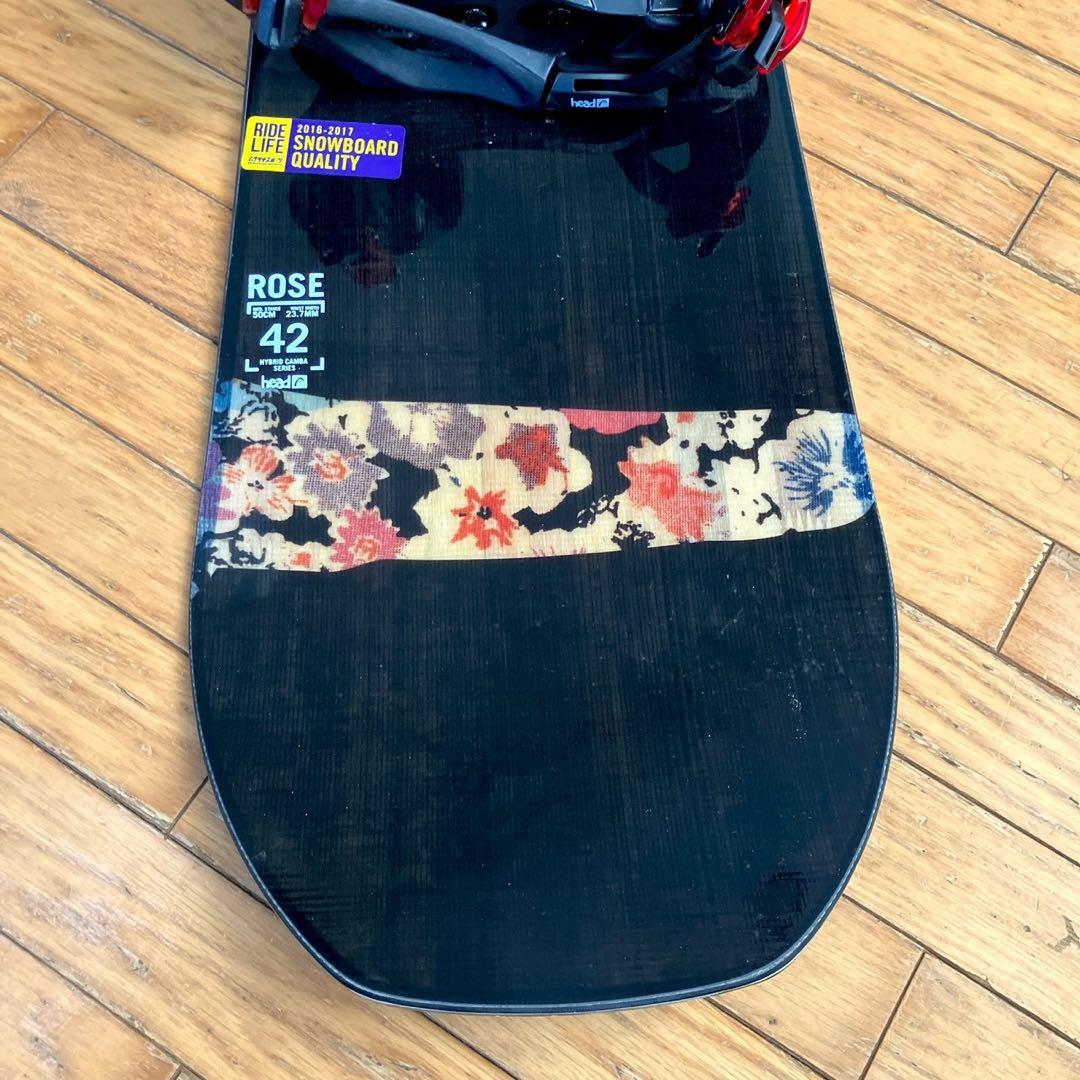 HEAD ROSE スノーボード 142cm 板＆HEADのビンディング ヘッド