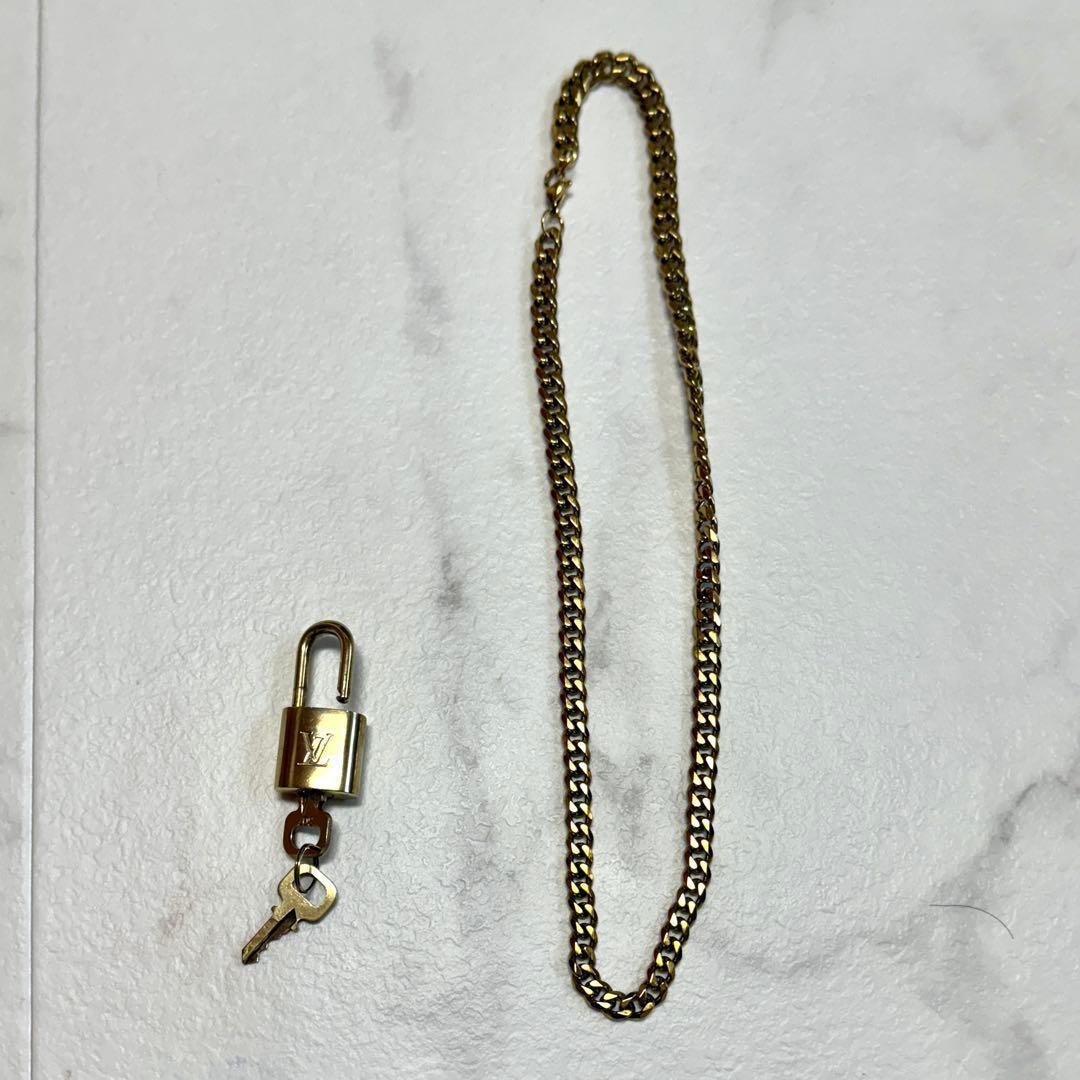 か*ー様 ルイヴィトン バドロック 喜平ネックレス付き チェーン 南京錠 カデナ