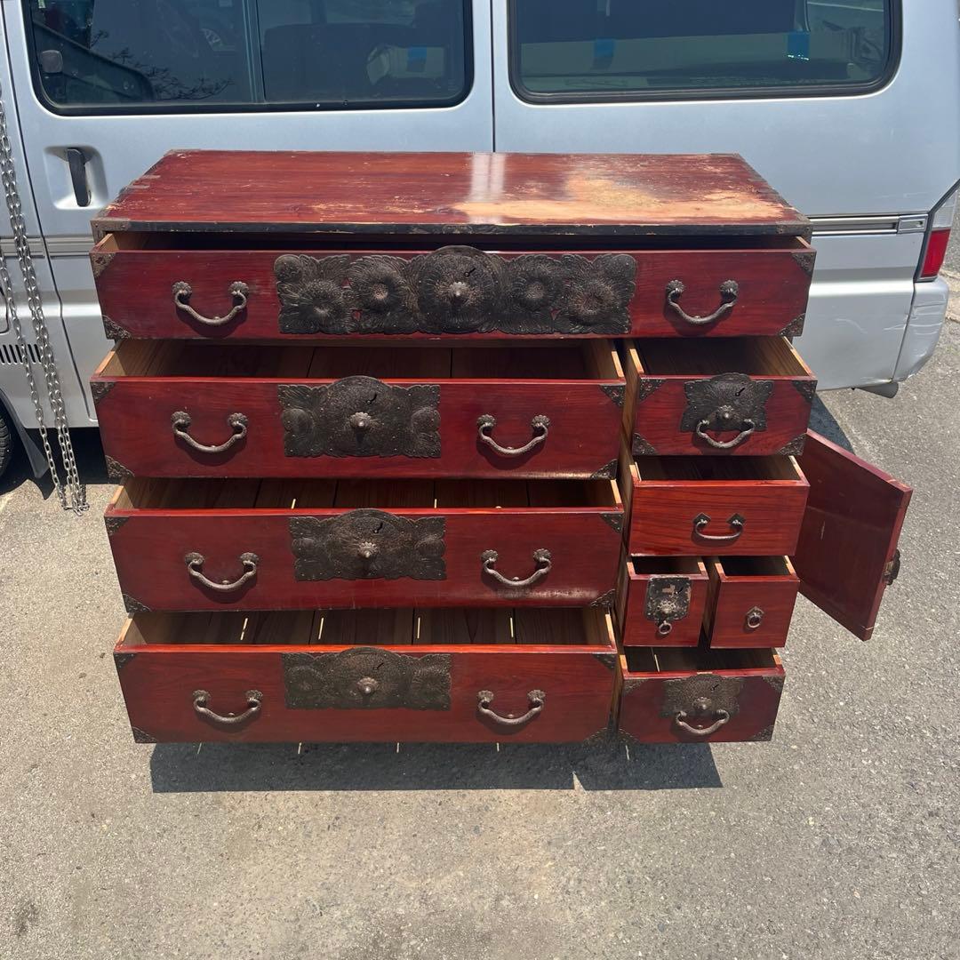 【アンティーク】昭和レトロ 時代箪笥 仙台箪笥 和簞笥 和風キャビネット 古民家