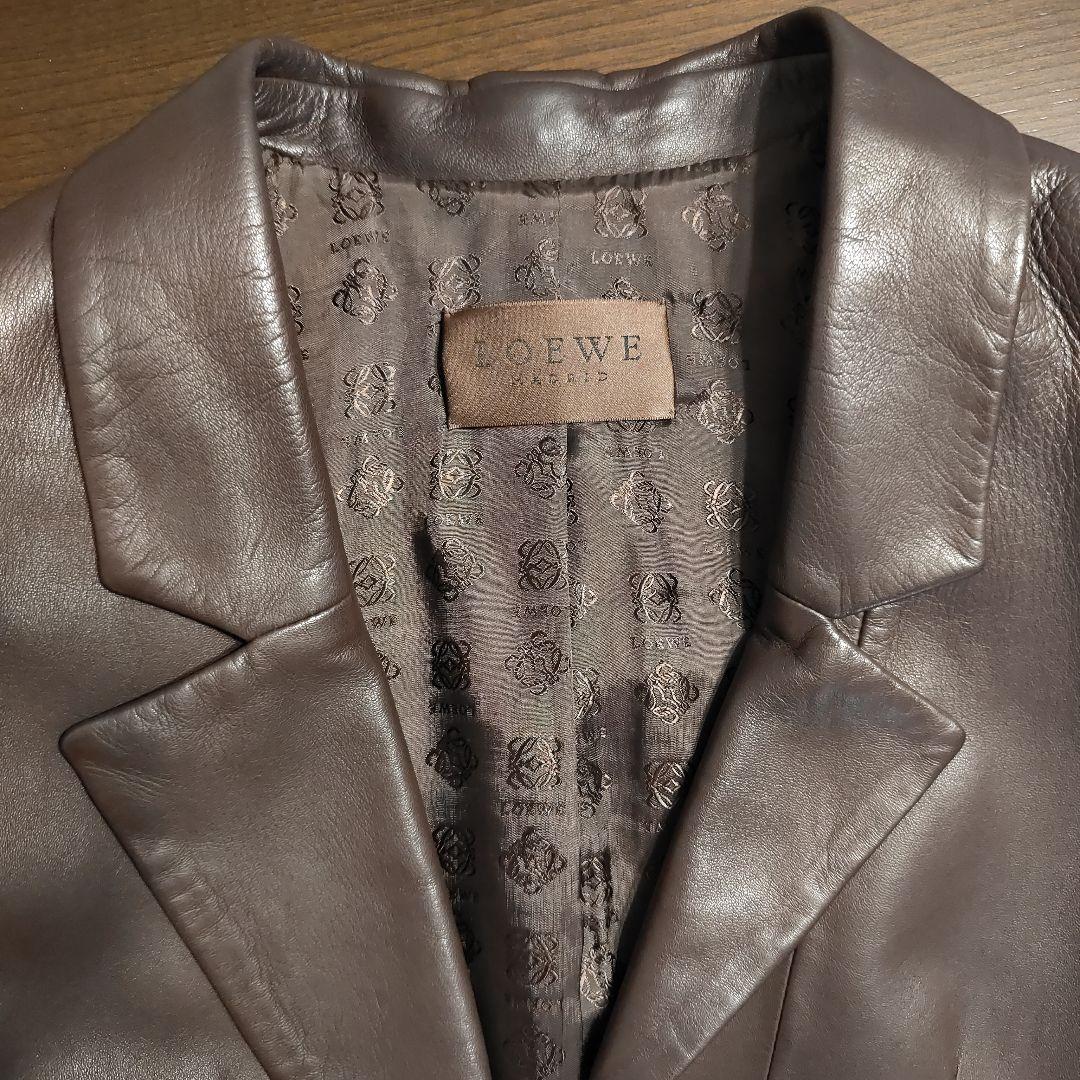LOEWE ブラウン レザージャケット 美品