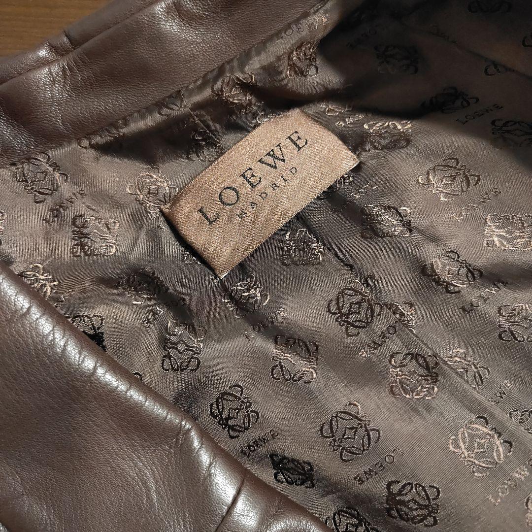 LOEWE ブラウン レザージャケット 美品