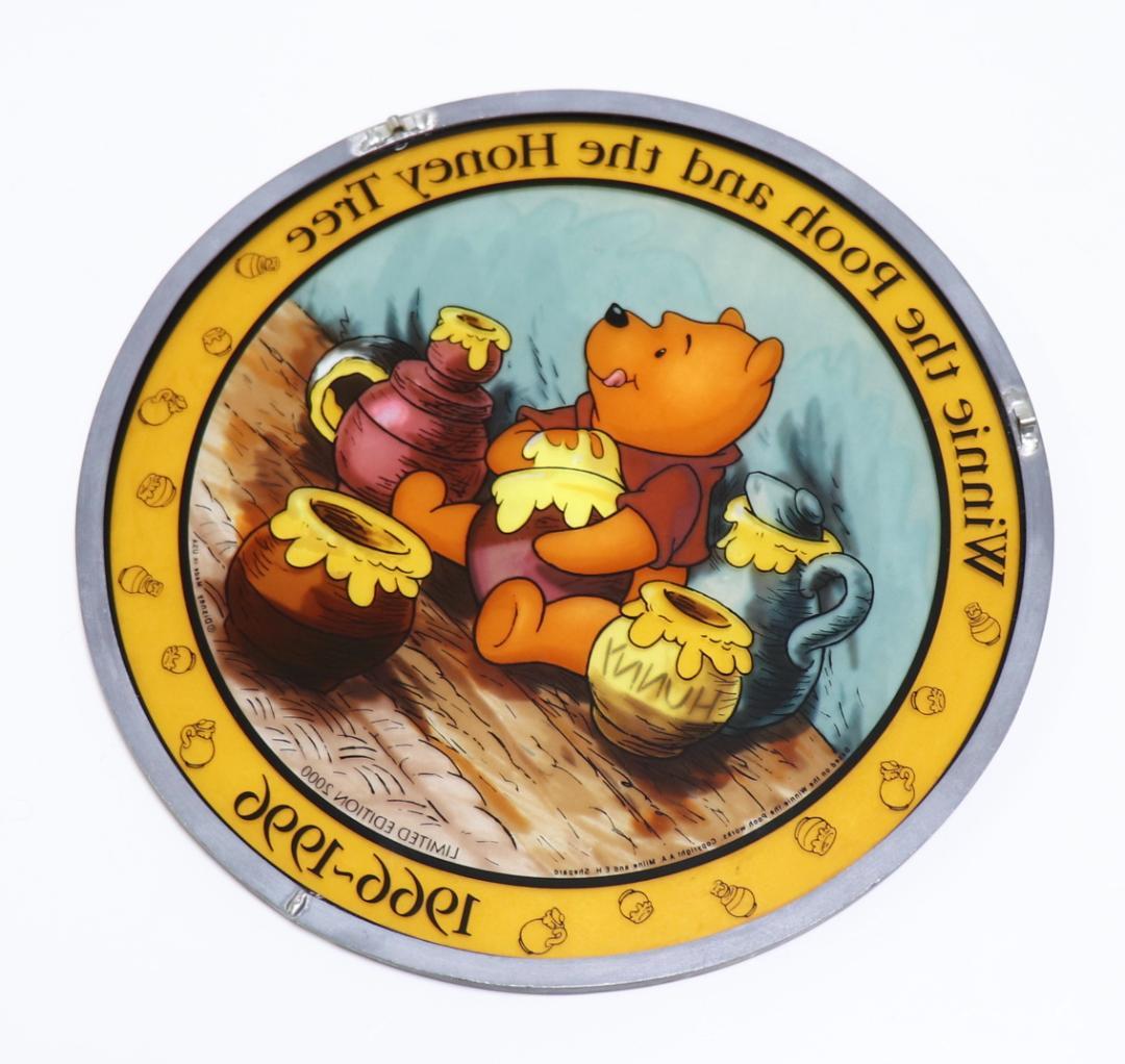くまのプーさんとハチミツ ディズニー公式 ヴィンテージ ステンドグラス 数量限定