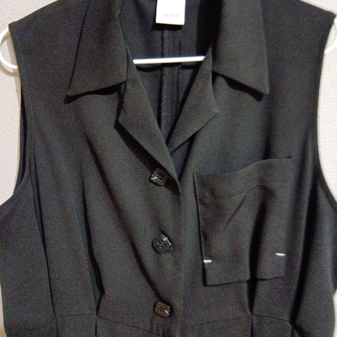 アンリアン田中亜希子　ブラック ノースリーブ オールインワン