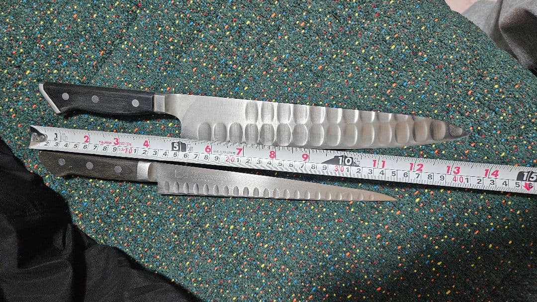 中古Karamit 約23cm波刃包丁、グレステン約27cm波刃包丁セット