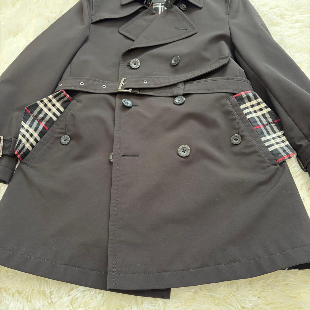【美品】バーバリーブラックレーベル トレンチコート ノバチェック ベルト