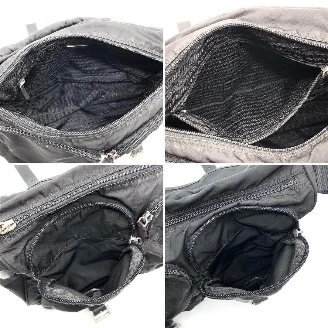 プラダ ショルダーバッグ メッセンジャー 三角ロゴ A4可能 ナイロン レザー