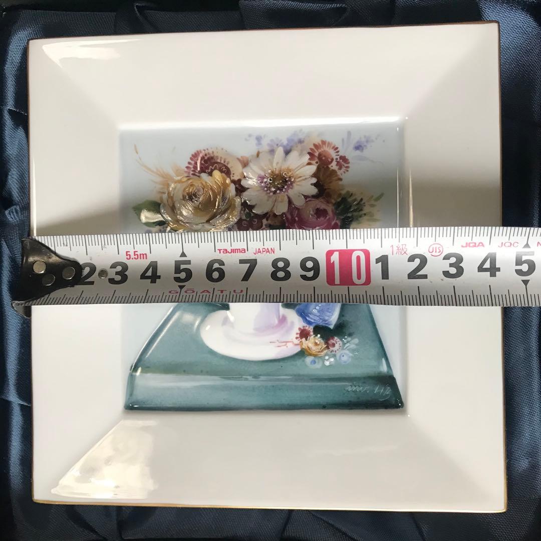 【未使用美品】マイセン 卓上の花束　H・ブレチュナイダー　陶板画