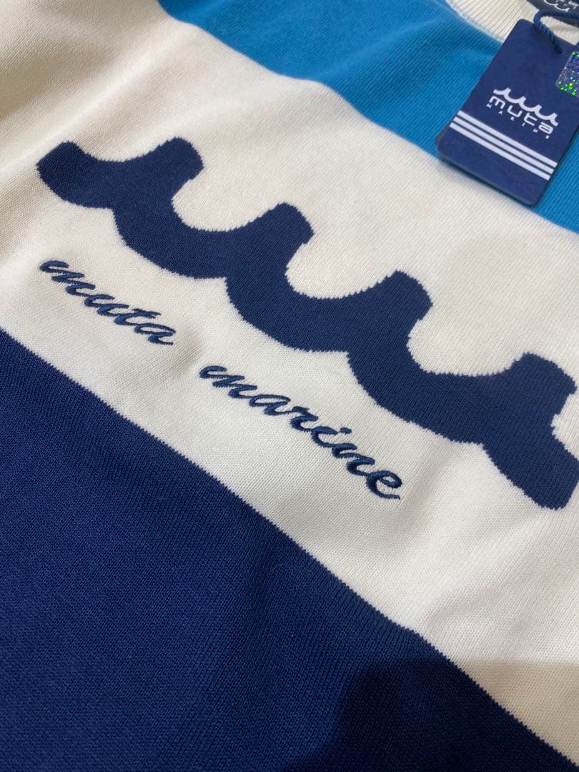 【新品】ムータマリンゴルフ　ニット　ブルー　メンズ　Ｓサイズ