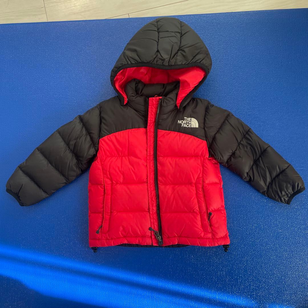 THE NORTH FACE キッズダウンジャケット 黒/赤