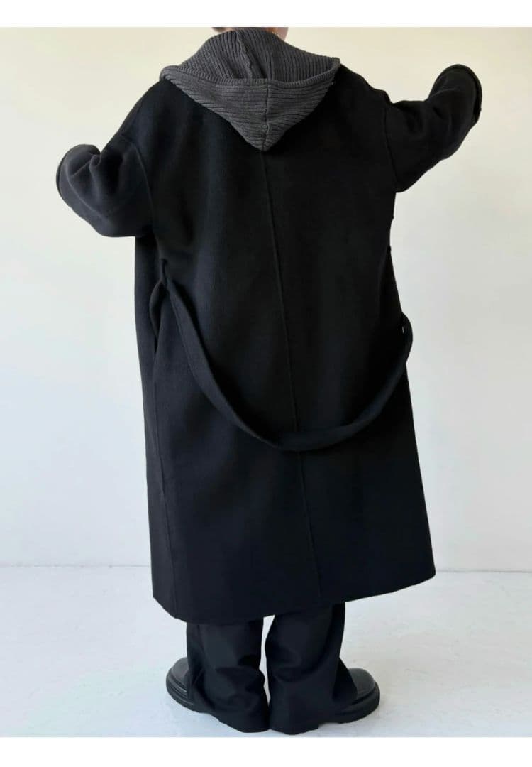 efu　WOOL OVER COAT　コート　黒
