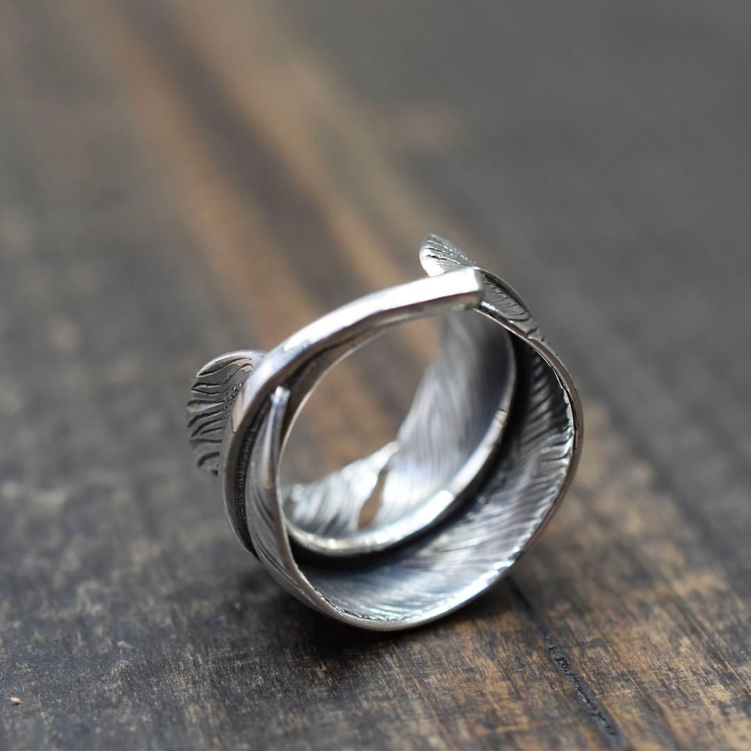 シルバー925 フェザーリング　Slver925 インディアンジュエリー