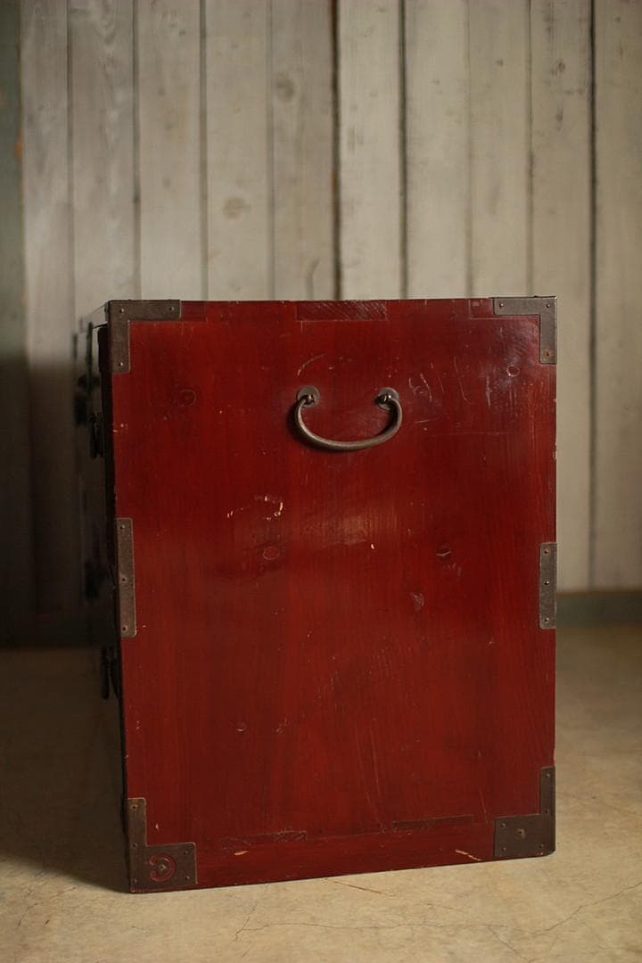 綺麗な巾着金具庄内箪笥　2段　タンス　収納　古家具　古民家　時代家具