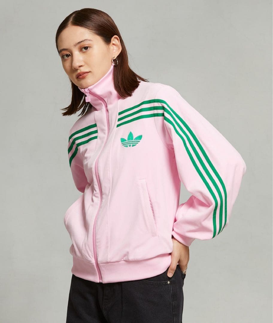 adidasアディダス ピンク ストライプ ジャージ VELOUR BB TT春