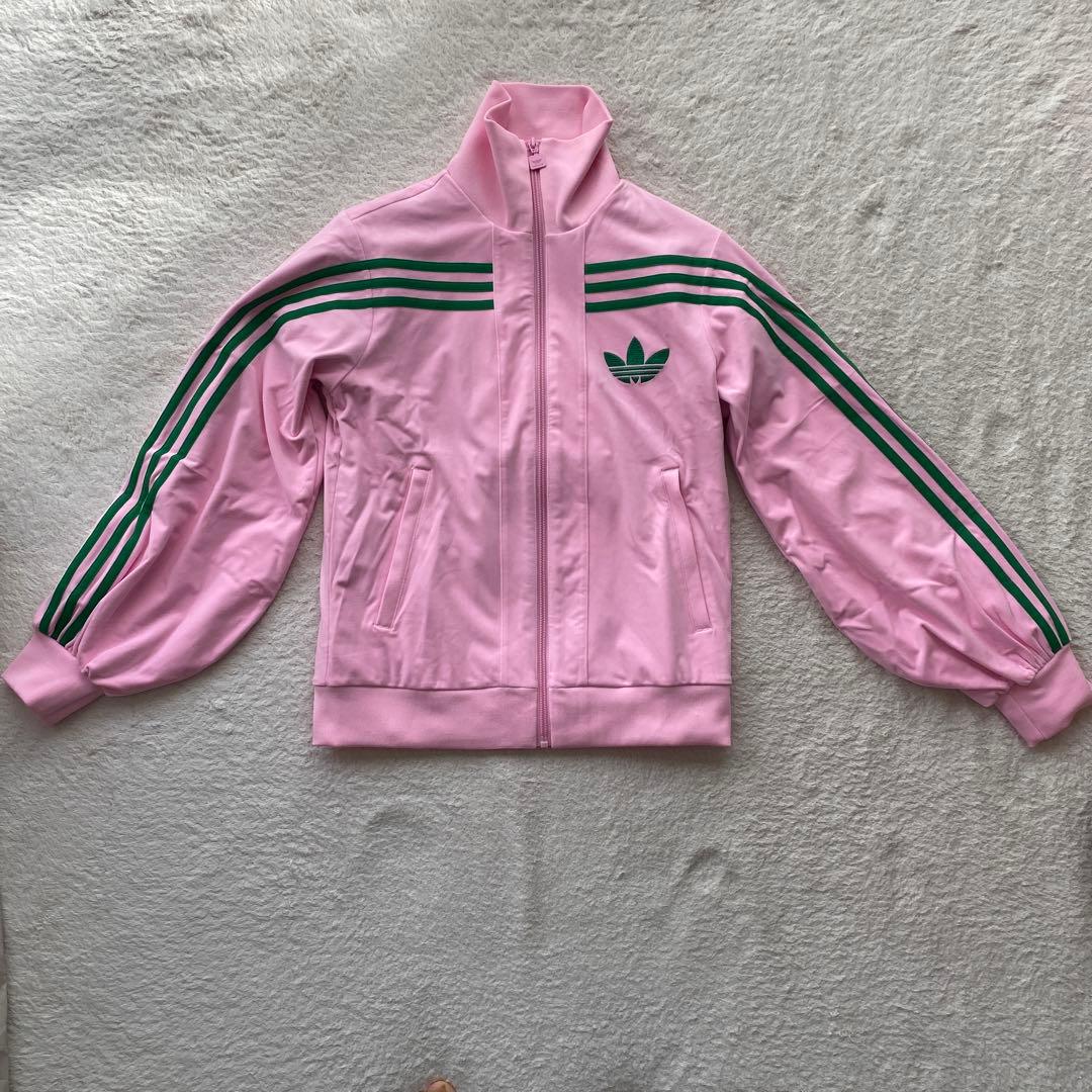 adidasアディダス ピンク ストライプ ジャージ VELOUR BB TT春