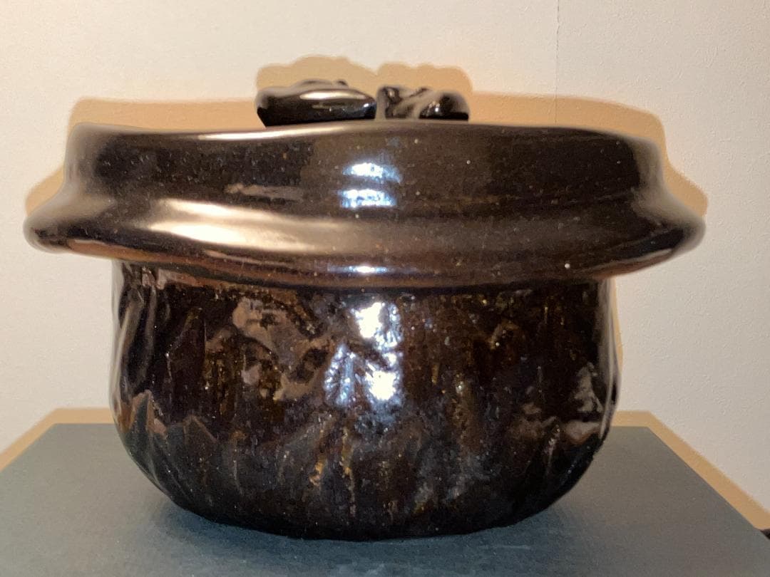 新品 雲井窯 鴨釉きまぐれ御飯鍋 三合 炊き