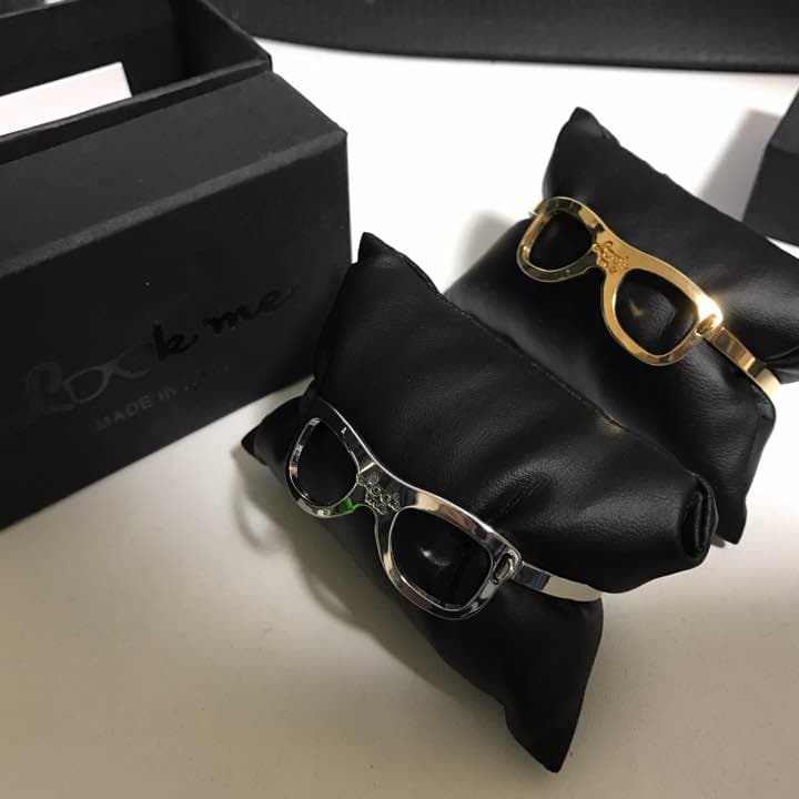 lookme ルックミー バングルMサイズ ゴールドシルバー2個セット