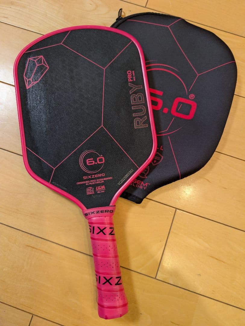 SIXZERO RUBY PRO 14mm Rubine ピックルボールパドル