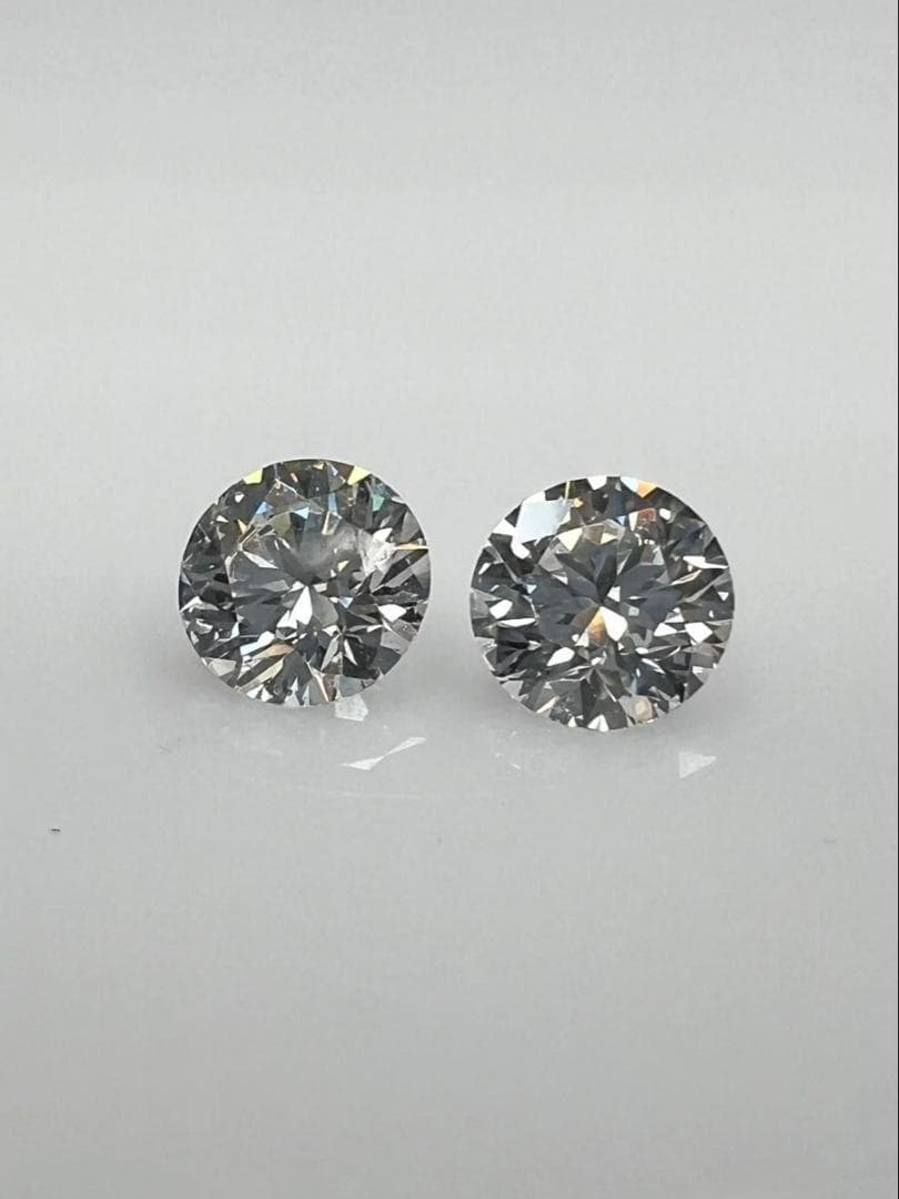 PT天然ダイヤモンドピアス 計0.6ct 中央宝石研究所　ソーティング付き