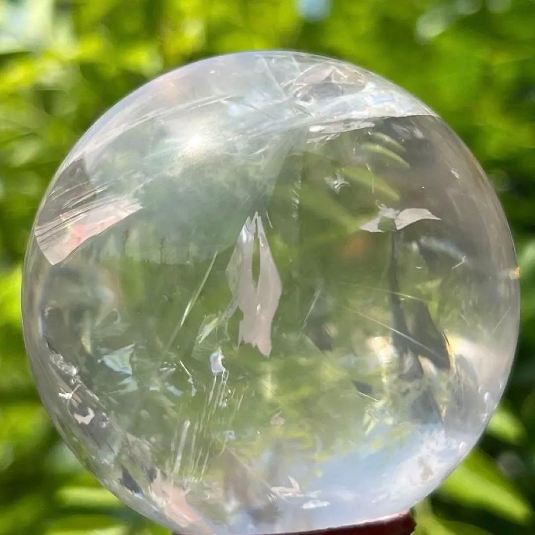 ✳️✨高透明度抜群スフィア‼️極上クオリティ✨レインボー 水晶 丸玉 天然石 原石