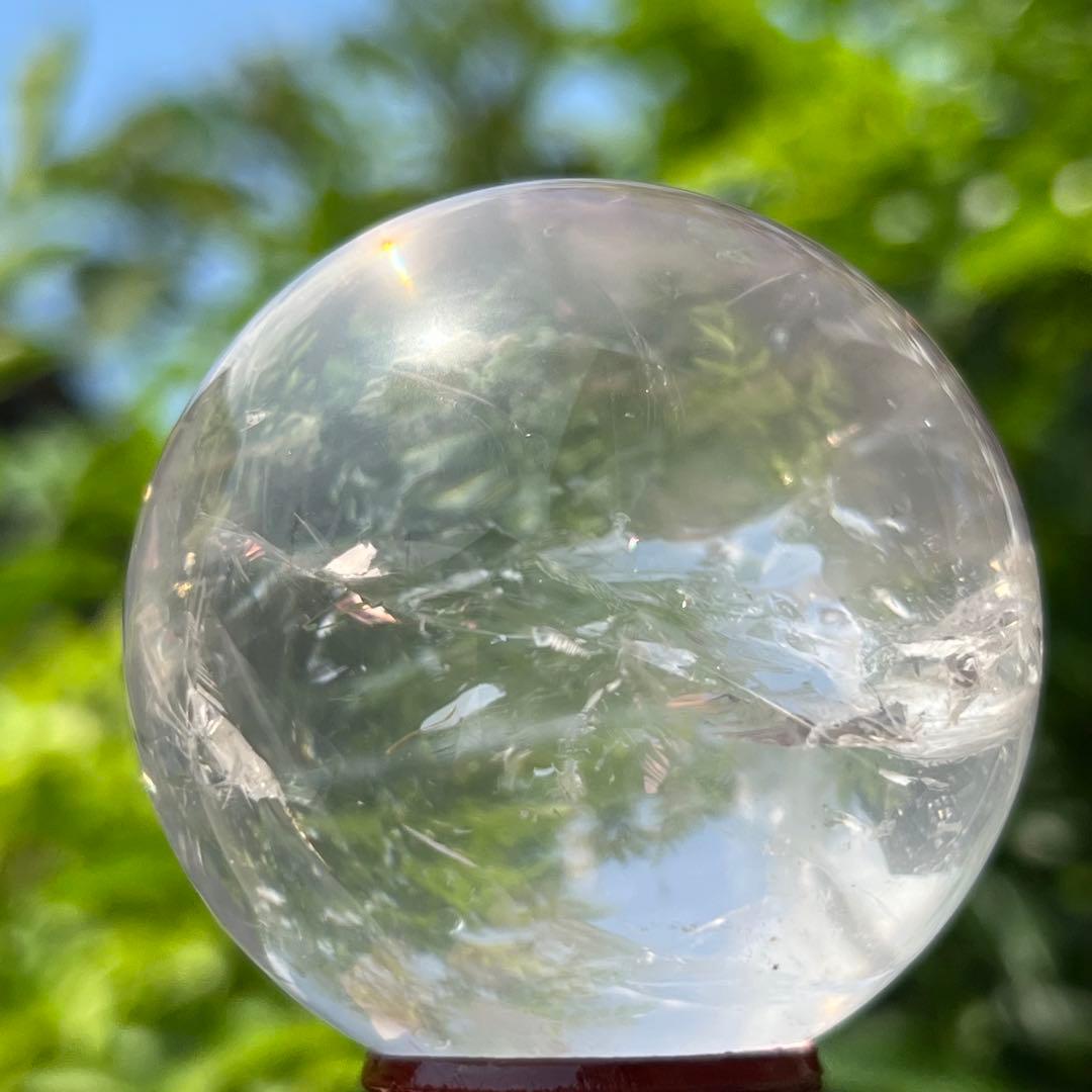 ✳️✨高透明度抜群スフィア‼️極上クオリティ✨レインボー 水晶 丸玉 天然石 原石